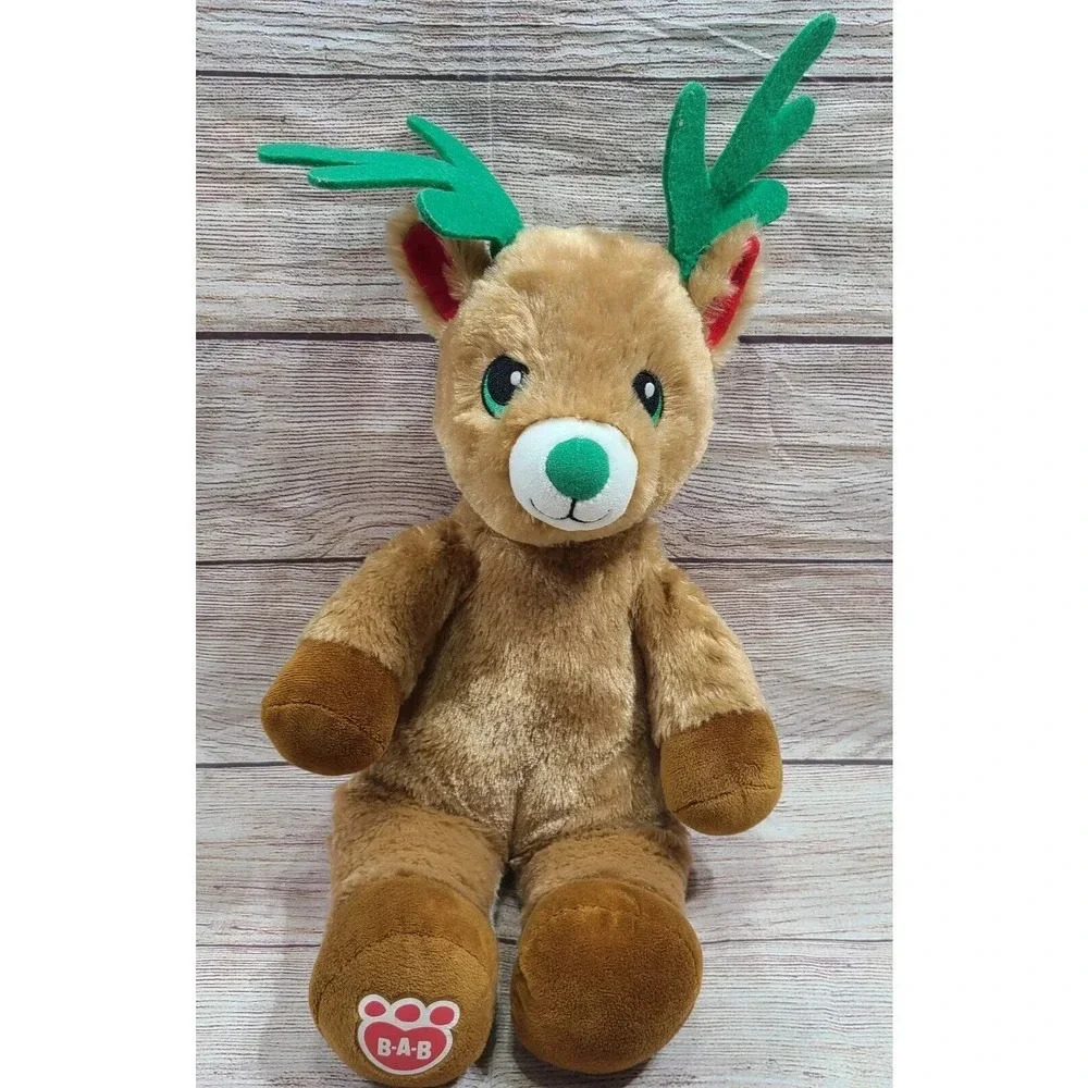 Build A Bear Workshop BABW Plush Christmas Reindeer Stuffed Animal Toy Brown 15"